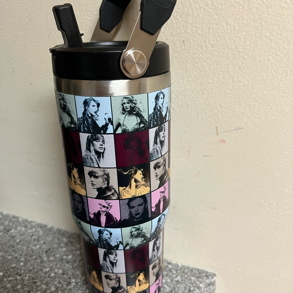 Taylor Swift Eras 30 oz Multicolor Tumbler / Travel Mug with Handle, Straw , Lid
